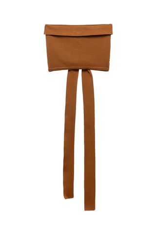 Crop top bustier - Marrone