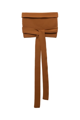 Crop top bustier - Marrone