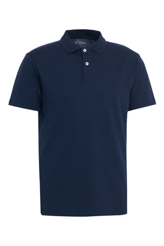 2 polos slim - Azul-marinho e branco