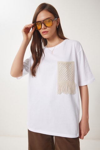 T-shirt oversize - Branco