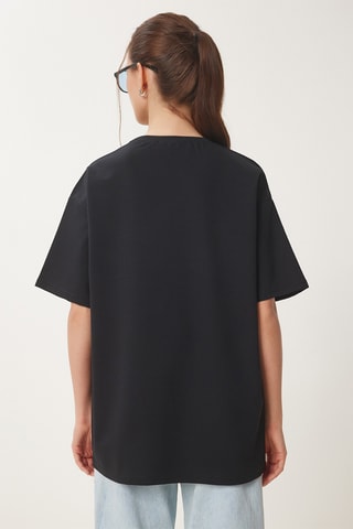 T-shirt oversize - Preto