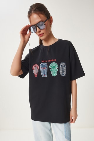 T-shirt oversize - Preto