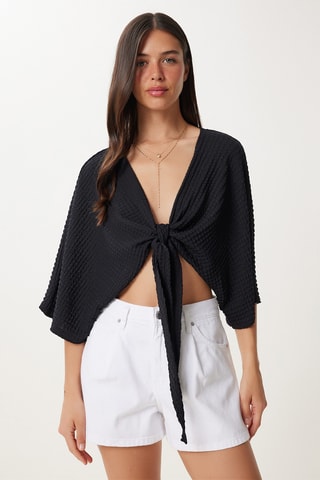 Cardigan corto - Nero