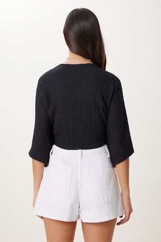 Cardigan corto - Nero