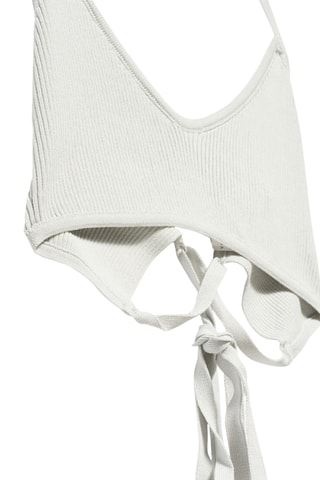 Crop top - Cinzento-claro