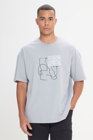 T-shirt - Cinzento-claro