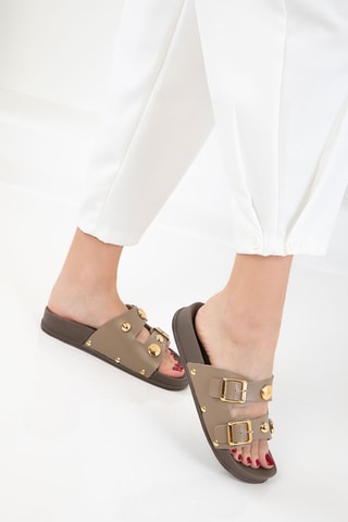 Mules em couro - Toupeira