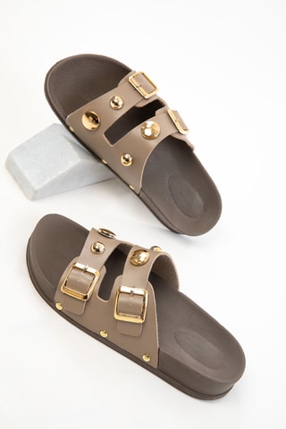 Mules em couro - Toupeira