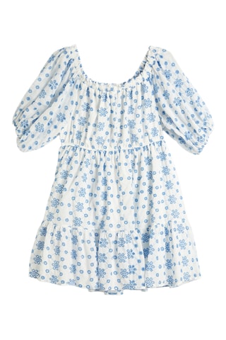 Abito a campana - Azzurro e bianco