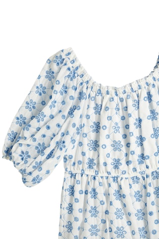 Abito a campana - Azzurro e bianco