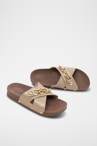 Mules em couro - Toupeira