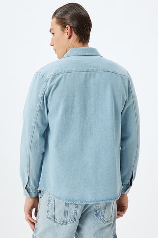 Sobrecamisa de ganga - Azul-celeste