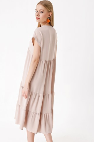 Robe midi - Beige clair