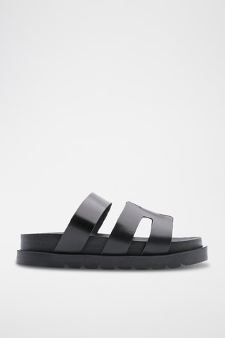 Mules em couro - Preto