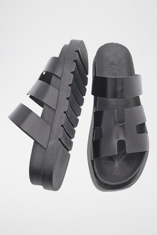 Mules em couro - Preto