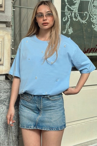 T-shirt - Azul-celeste