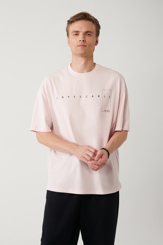 T-shirt oversize - Rosa-claro