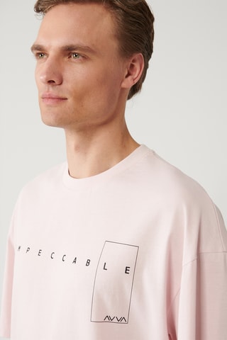 T-shirt oversize - Rosa-claro