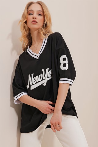 T-shirt oversize - Preto