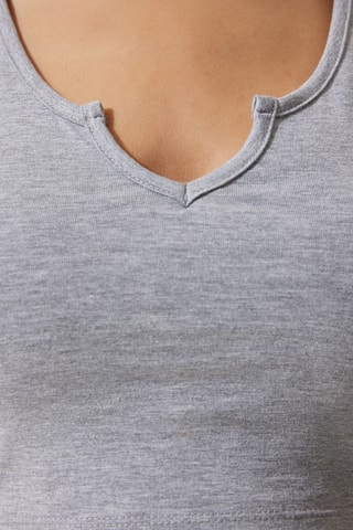 Crop top - Cinzento