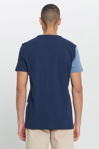T-shirt - Azul-marinho e bege