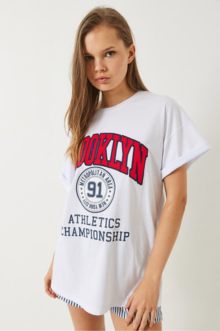 T-shirt oversize - Branco