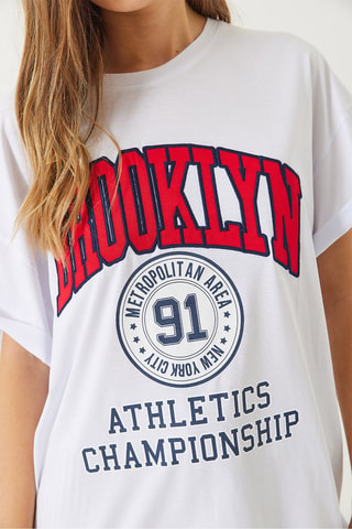 T-shirt oversize - Branco