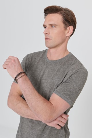 T-shirt slim - Caqui mesclado