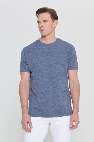 T-shirt slim - Azul-marinho mesclado