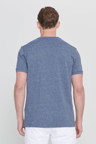 T-shirt slim - Azul-marinho mesclado
