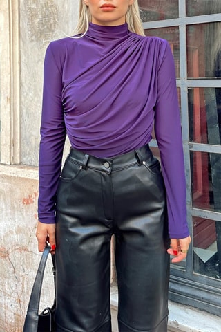 Top drapeado - Violeta