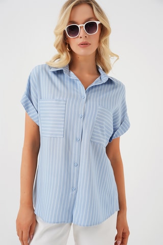 Camicia oversize - Azzurro
