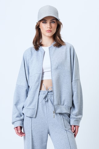 Giacca e pantaloni a vita alta - Grigio chiaro melange