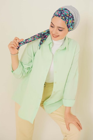 Camicia oversize - Verde chiaro