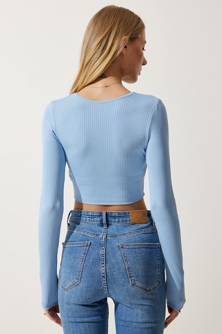 Crop top - Azul-celeste