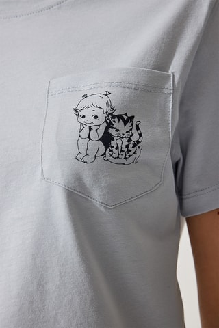 T-shirt - Cinzento-claro