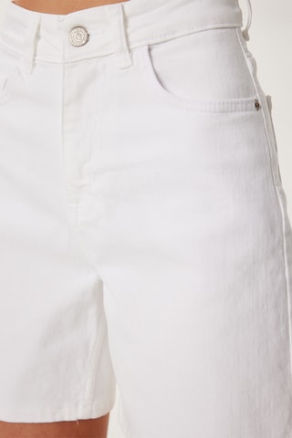 Shorts a vita alta - Ecrù