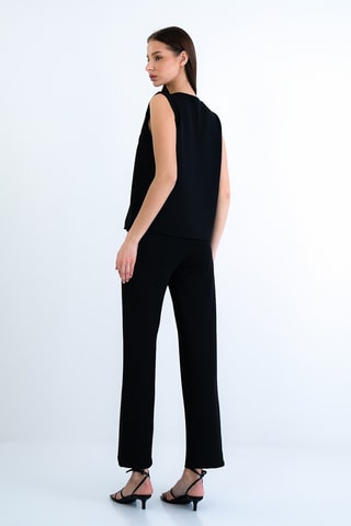 Top e pantaloni palazzo - Nero
