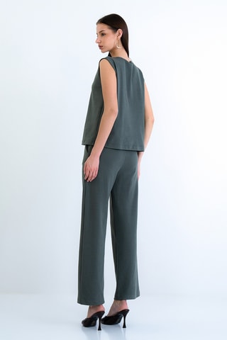 Top e pantaloni palazzo - Kaki