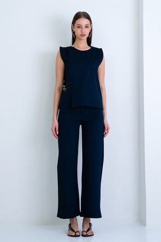 Top e pantaloni palazzo - Navy