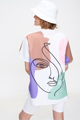 T-shirt - Rosa-maquilhagem