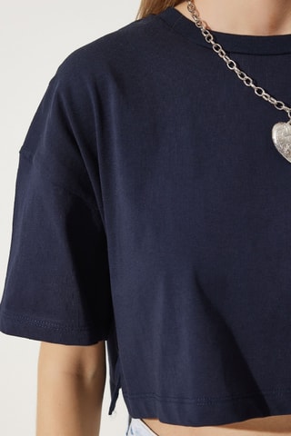 T-shirt cropped - Navy