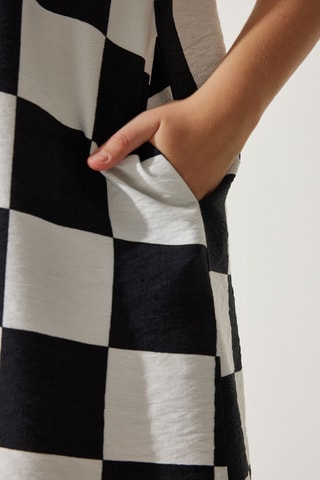 Abito a trapezio - Bianco e nero
