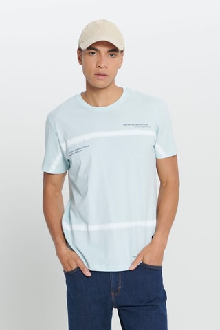 T-shirt regular tie and dye - Turquesa