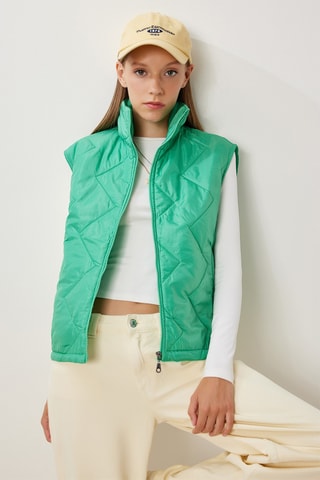 Piumino senza maniche - Verde chiaro