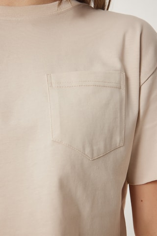 T-shirt cropped - Bege