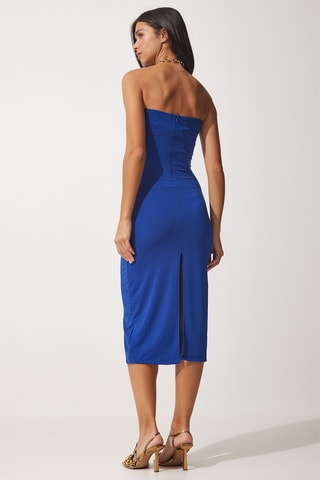 Abito bustier - Blu elettrico