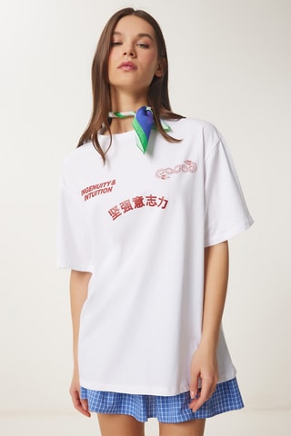 T-shirt oversize - Branco
