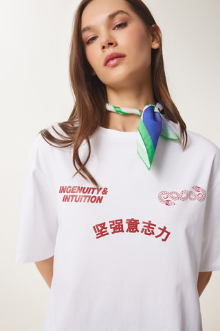 T-shirt oversize - Branco