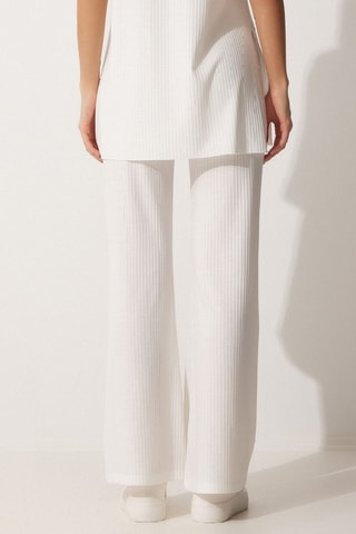 T-shirt e pantaloni a vita alta - Bianco